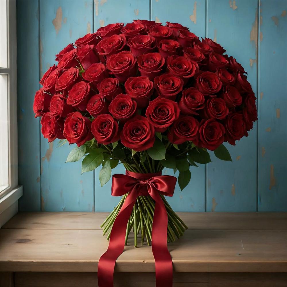 Букет Красные розы Блэк Меджик во Владикавказе