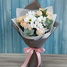 Букет цветов из:  Хризантемы и Розы #REPLACE_PRED# Владикавказе