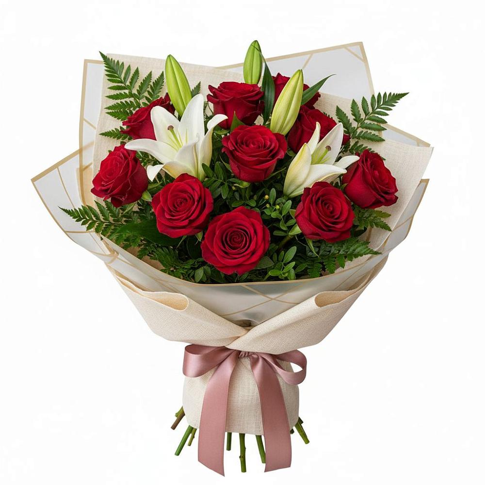 Букет цветов из: Лилии и Розы во Владикавказе