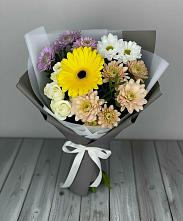 Букет цветов из:  Розы, Герберы и Хризантемы #REPLACE_PRED# Владикавказе