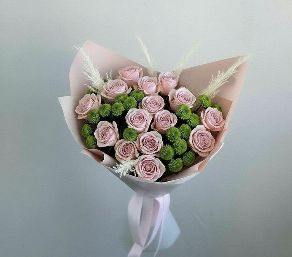 Букет цветов из: Розы и Хризантемы во Владикавказе