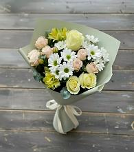 Букет цветов из:  Альстромерии, Розы и Хризантемы #REPLACE_PRED# Владикавказе